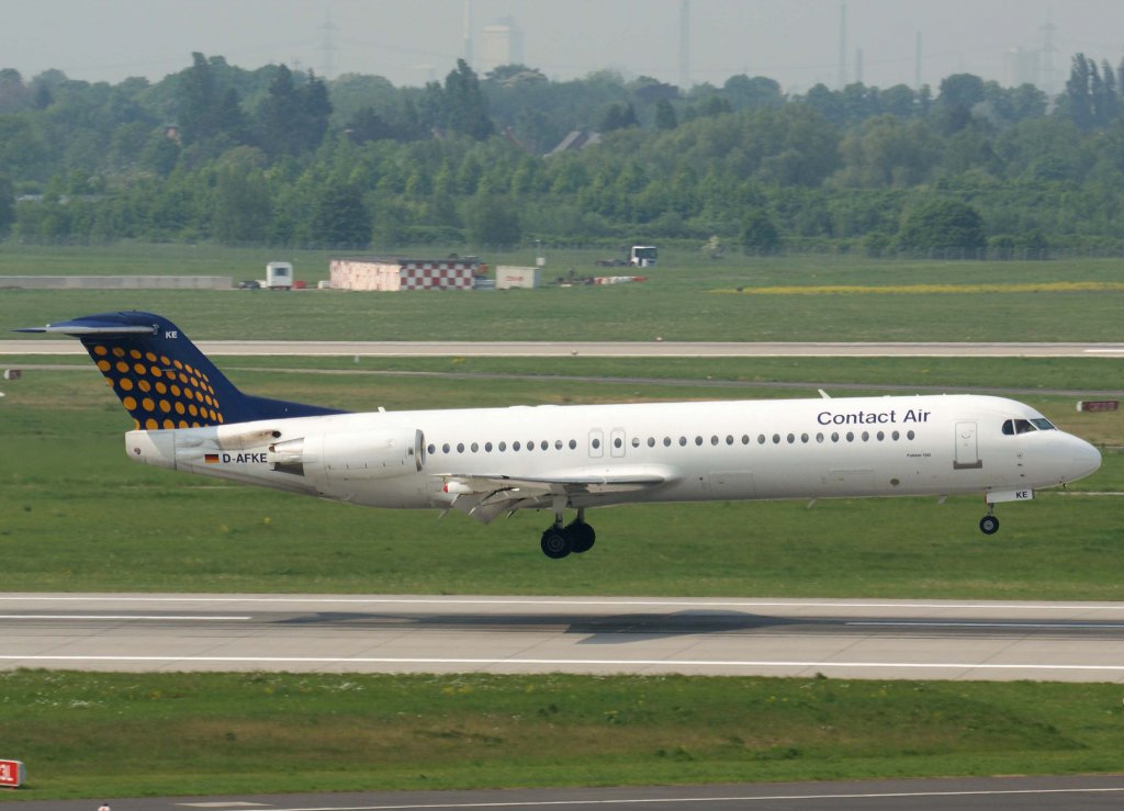 Lufthansa Regional (Contact Air), DAFKE, Fokker 100, 29.04.2011, DUS