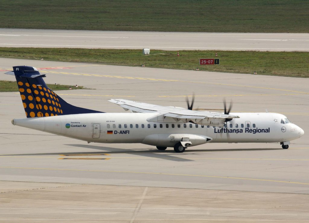 Lufthansa Regional (Contact Air), D-ANFI, ATR 72-500, 2009.09.25, STR, Stuttgart, Germany