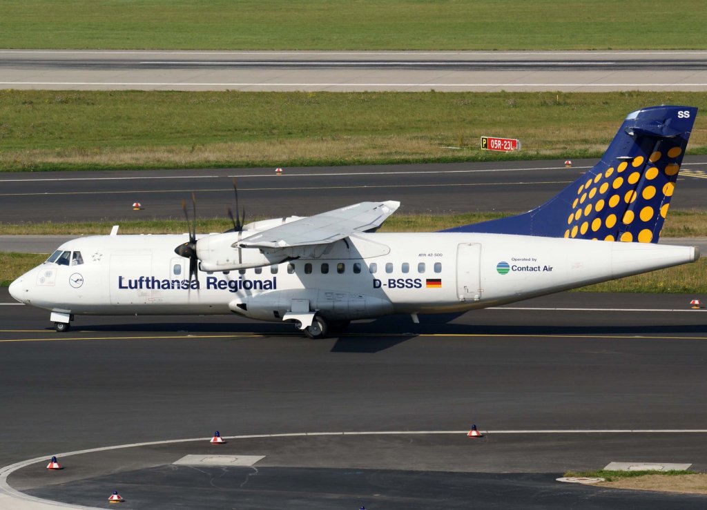 Lufthansa Regional (Contact Air), D-BSSS, ATR 42-500, 2008.09.26, DUS, Dsseldorf, Germany