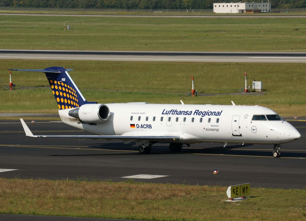 Lufthansa Regional (Eurowings), D-ACRB, Bombardier CRJ-200 LR, 2009.09.09, DUS, Dsseldorf, Germany