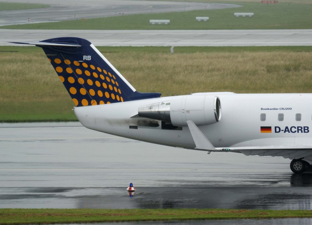 Lufthansa Regional (Eurowings), D-ACRB, Bombardier CRJ-200 LR (Seitenleitwerk/Tail), 20.06.2011, DUS-EDDL, Dsseldorf, Germany 

