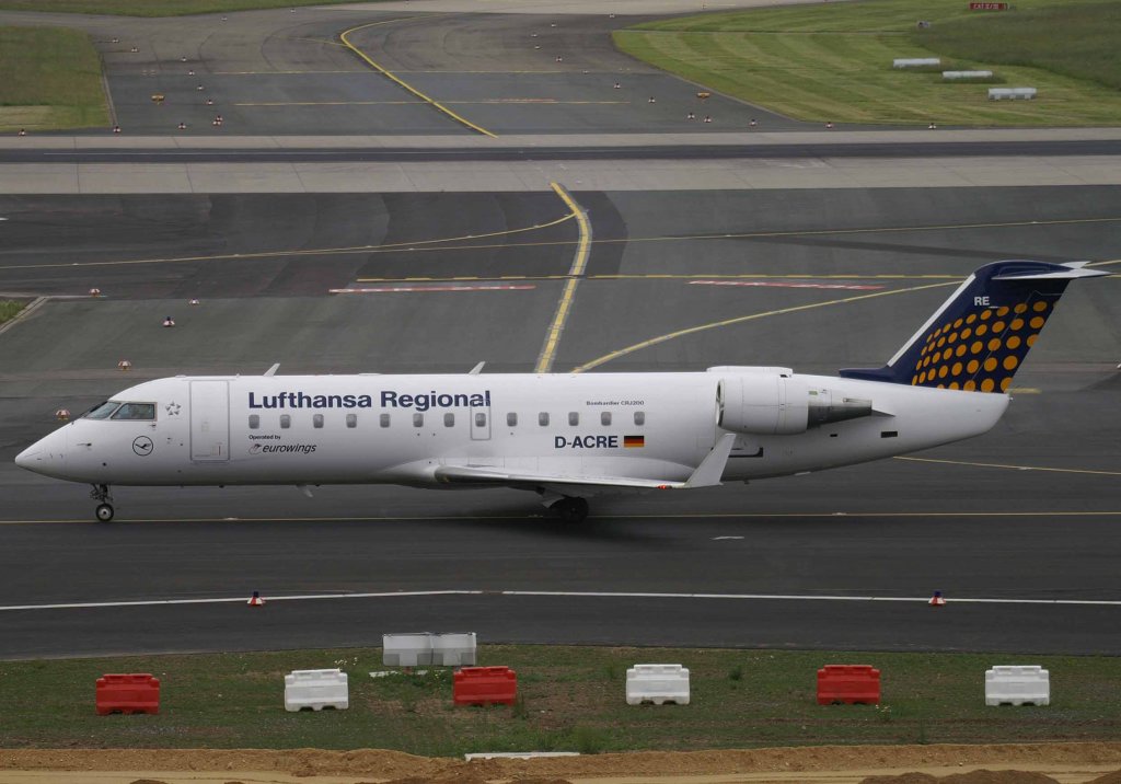 Lufthansa Regional (Eurowings), D-ACRE, Bombardier CRJ-200 LR, 2008.05.22, DUS, Dsseldorf, Germany