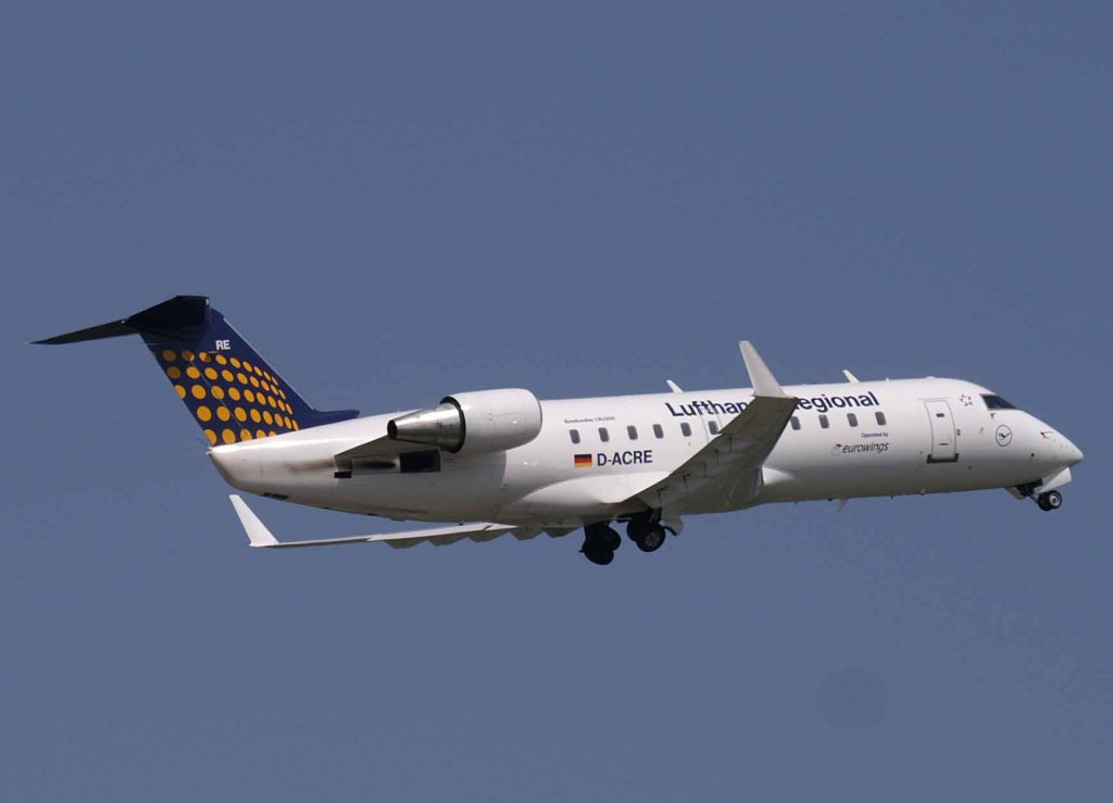 Lufthansa Regional (Eurowings), D-ACRE, Bombardier CRJ-200 LR, 2008.06.02, DUS, Dsseldorf, Germany