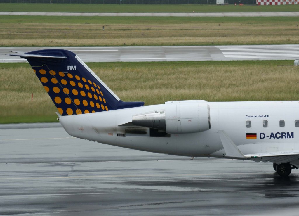 Lufthansa Regional (Eurowings), D-ACRM, Bombardier CRJ-200 LR (Seitenleitwerk/Tail), 20.06.2011, DUS-EDDL, Dsseldorf, Germany 

