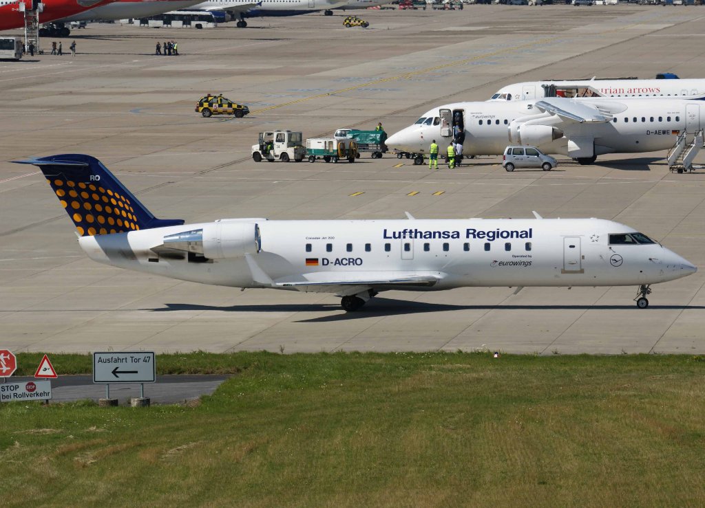 Lufthansa Regional (Eurowings), D-ACRO, Bombardier CRJ-200 LR, 2008.07.15, DUS, Dsseldorf, Germany