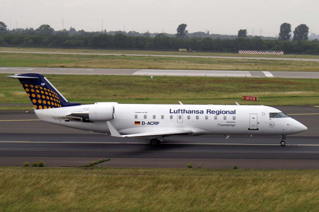 Lufthansa Regional (Eurowings), D-ACRP, Bombardier CRJ-200 LR, 2007.07.18, DUS, Dsseldorf, Germany