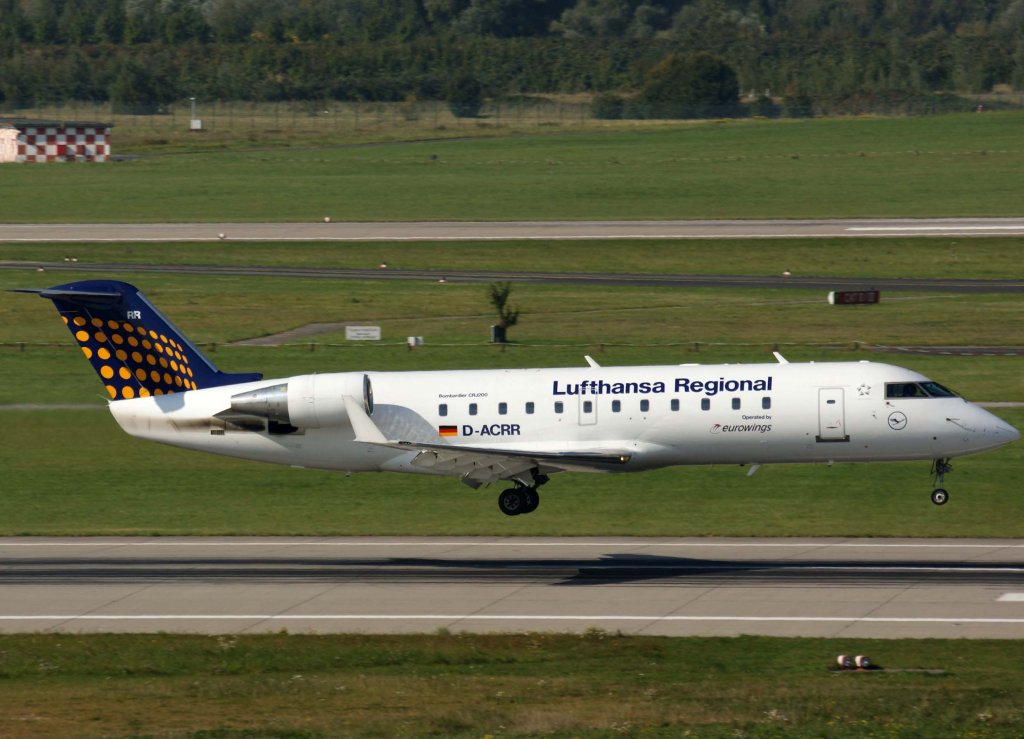Lufthansa Regional (Eurowings), D-ACRR, Bombardier CRJ-200 LR, 2008.09.26, DUS, Dsseldorf, Germany