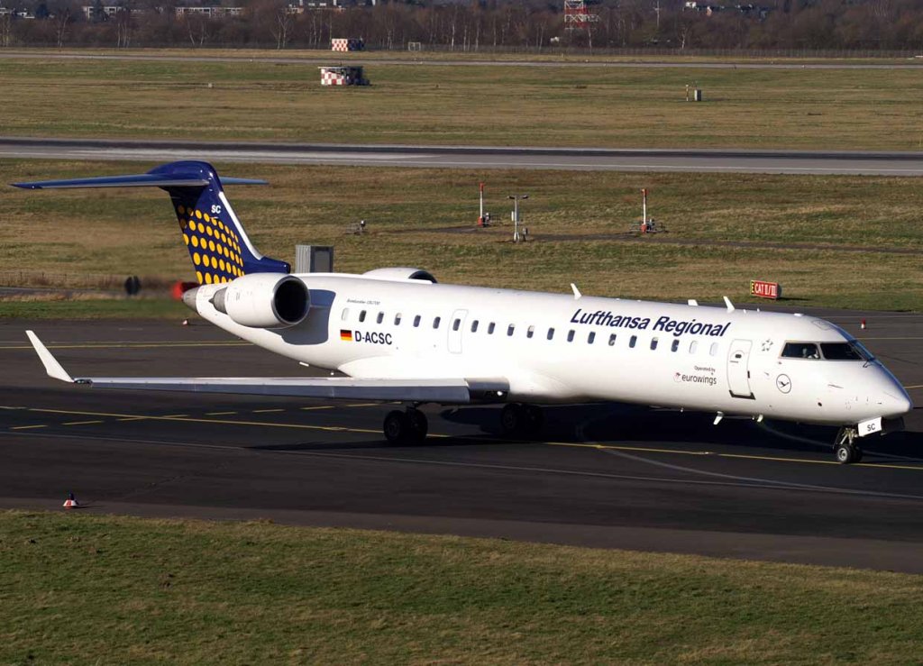 Lufthansa Regional (Eurowings), D-ACSC, Bombardier CRJ-700 ER, 2008.02.09, DUS, Dsseldorf, Germany