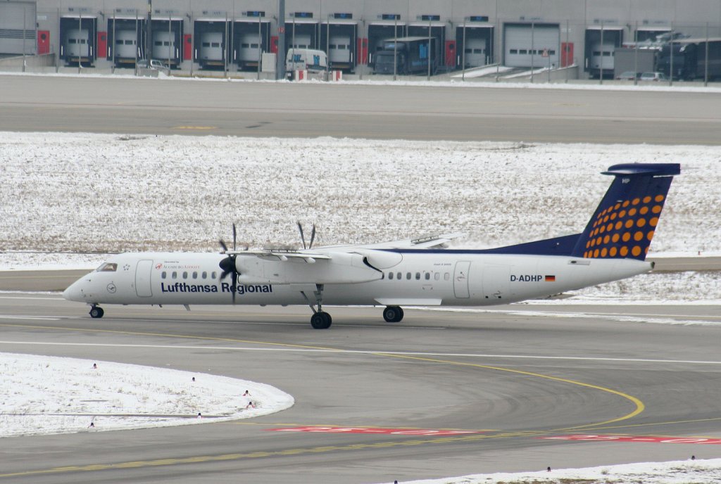 Lufthansa Regional(Augsburg Airways) De Havilland Canada DHC-8-400 D-ADHP am 10.03.2010 auf dem Flughafen Stuttgart