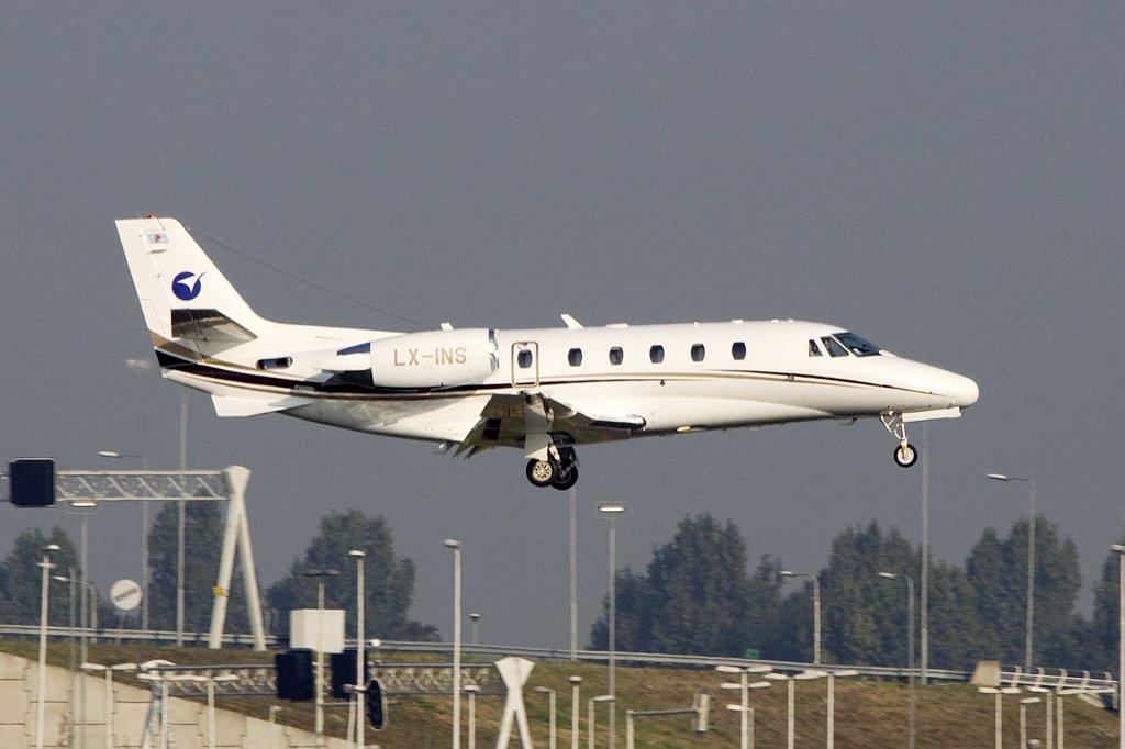 Luxaviation, LX-INS, Cessna, 560XLS Citation, 19.09.2009, AMS, Amsterdam, Niederlande 

