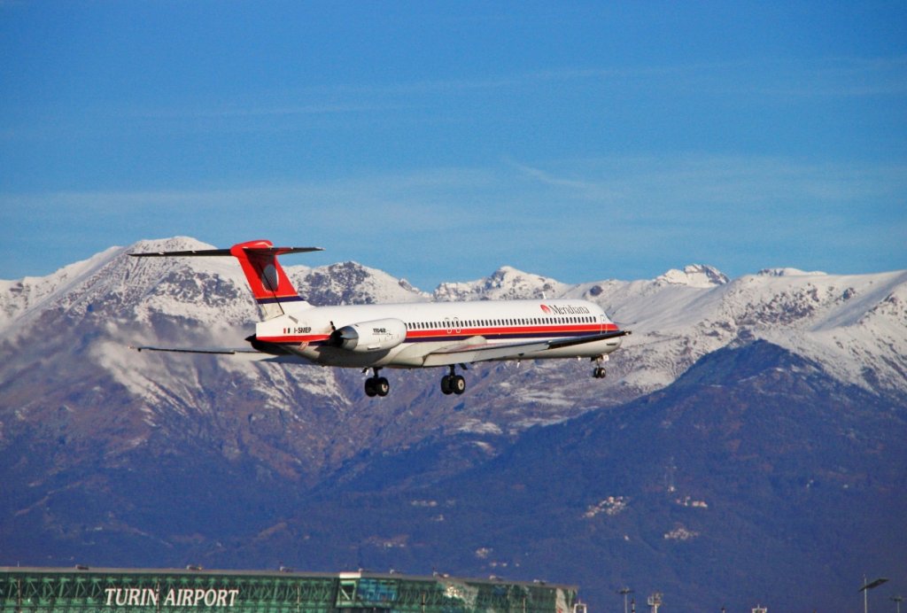 McDonnell Douglas MD-82 (DC-9-82) of Meridiana (I-SMEP) in Turin - Caselle (Sandro Pertini, TRN / LIMF) 06/02/2011.