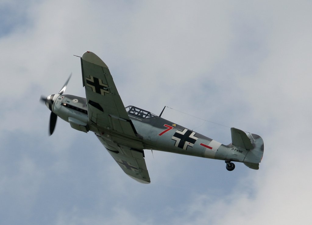 Messerschmitt Air Company BF-109G (Me-109) D-FWME bei der Flugvorfhrung auf der ILA in Berlin-Schnefeld am 09.06.2010