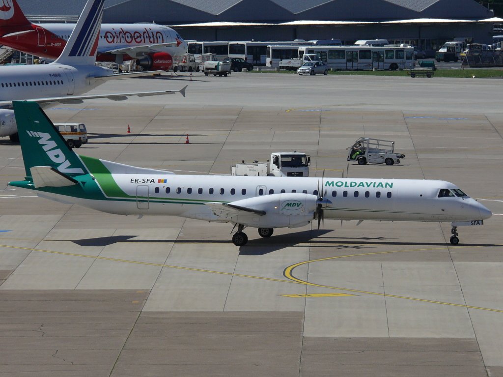 Moldavian Airlines; ER-SFA; Saab 2000. Flughafen Dsseldorf. 04.06.2010.