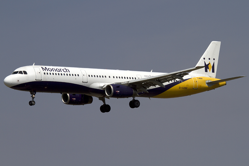 Monarch Airlines, G-OZBE, Airbus, A321-231, 06.09.2010, BCN, Barcelona, Spain 






