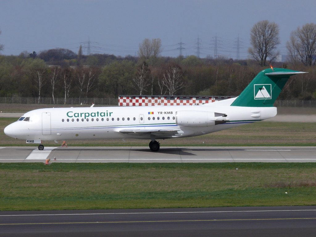 New Aircraft for Carpatair; YR-KMB; Fokker 70. Flughafen Dsseldorf. 02.04.2010.