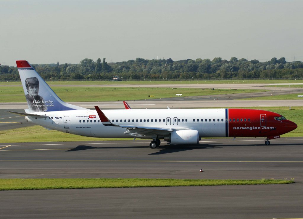 Norwegian Air Shuttle, LN-NOW, Boeing 737-800 WL  Oda Krohg , 2010.09.22, DUS-EDDL, Dsseldorf, Germany 

