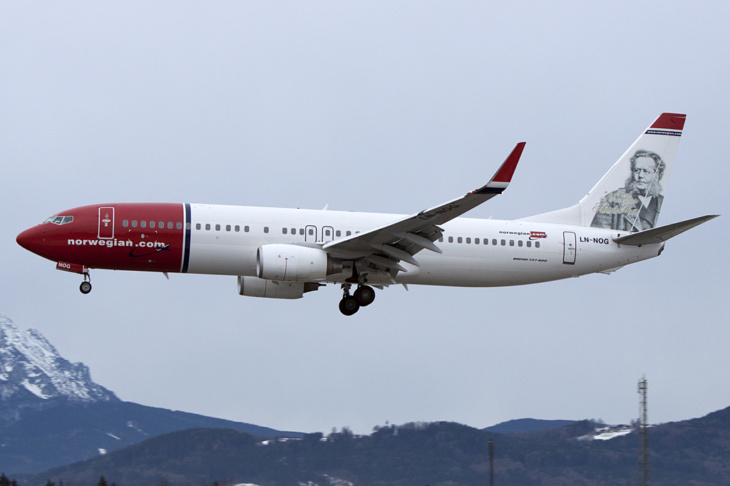 Norwegian, LN-NOG, Boeing, B737-86N, 08.01.2011, SZG, Salzburg, Austria 




