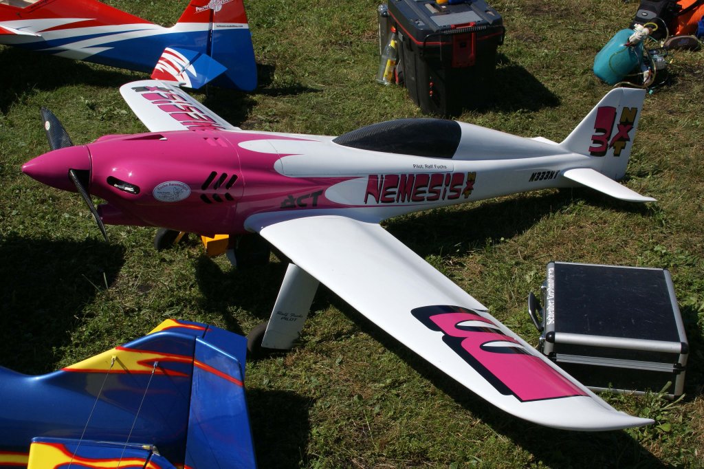 ohne, Nemesis Air Racing NXT, 40-Jahre Jubilums-Airmeeting des DMFV (Deutscher Modellflieger Verband) auf dem Flugplatz der Fa.  GROB AIRCRAFT  am 07.07.2012 