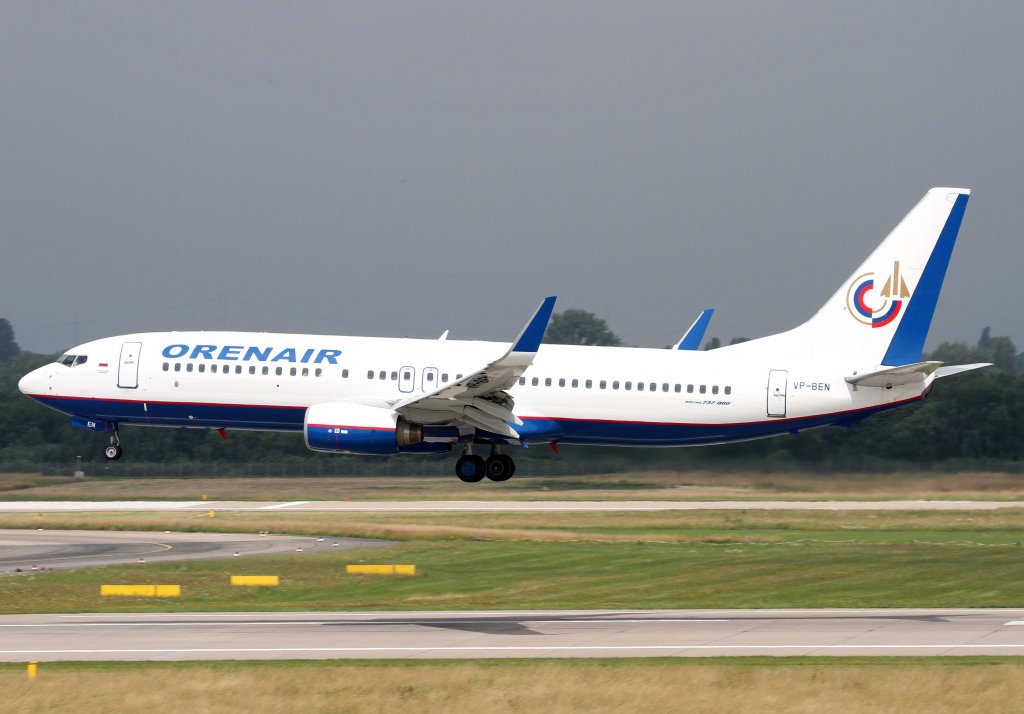 Orenair, VP-BEN, Boeing, 737-800 wl, 01.07.2013, DUS-EDDL, Dsseldorf, Germany 