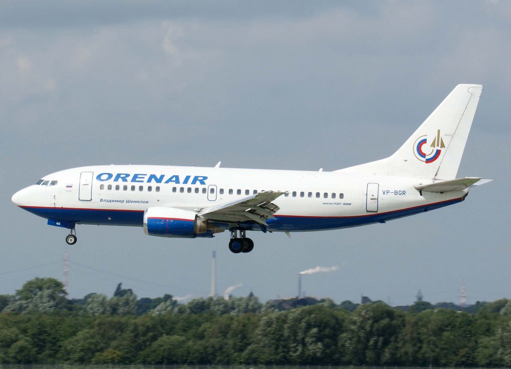 Orenair, VP-BGR, Boeing 737-500  Vladimir Shemelov , 2010.08.28, DUS-EDDL, Dsseldorf, Germany 

