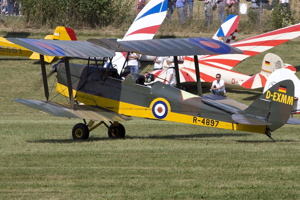 Private, D-EXMM, deHavilland, DH-82A Tiger Moth, 06.09.2009, EDST, Hahnweide, Germany 


