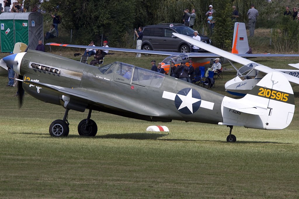 Private, F-AZKU, Curtiss, P-40 Warhawk, 06.09.2009, EDST, Hahnweide, Germany 

