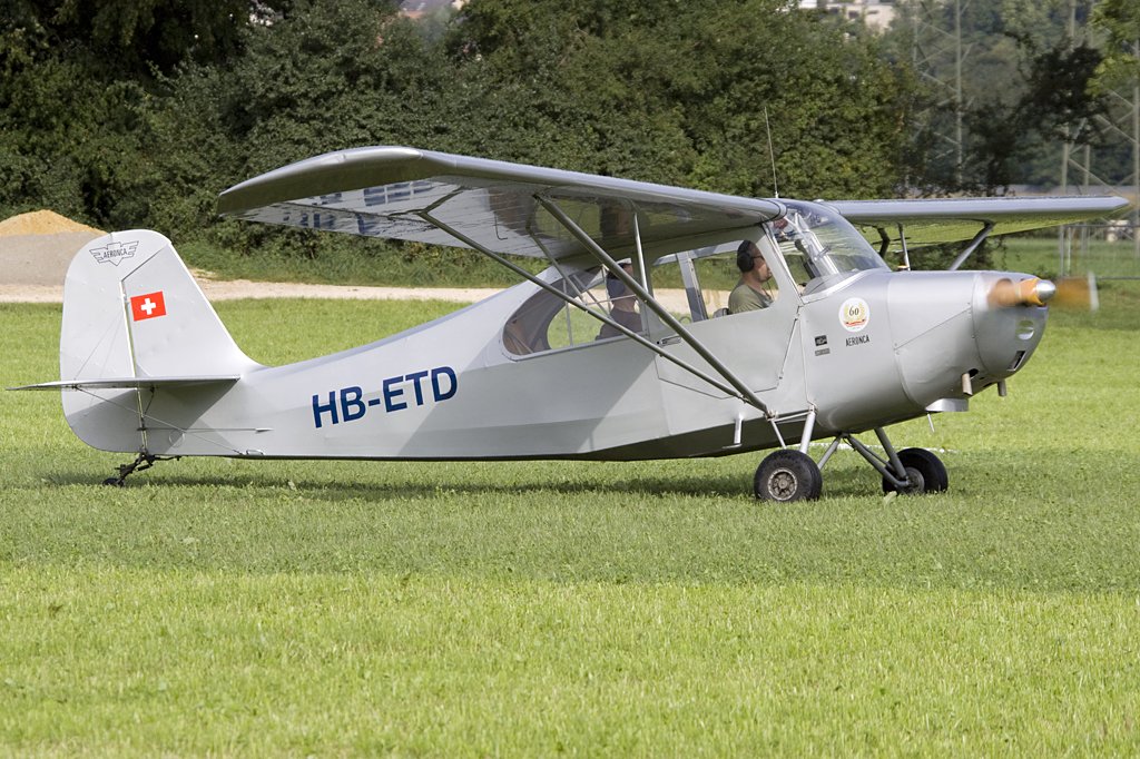 Private, HB-ETD, Aeronca, 7AC Champion, 22.08.2009, Kestenholz, Switzerland 


