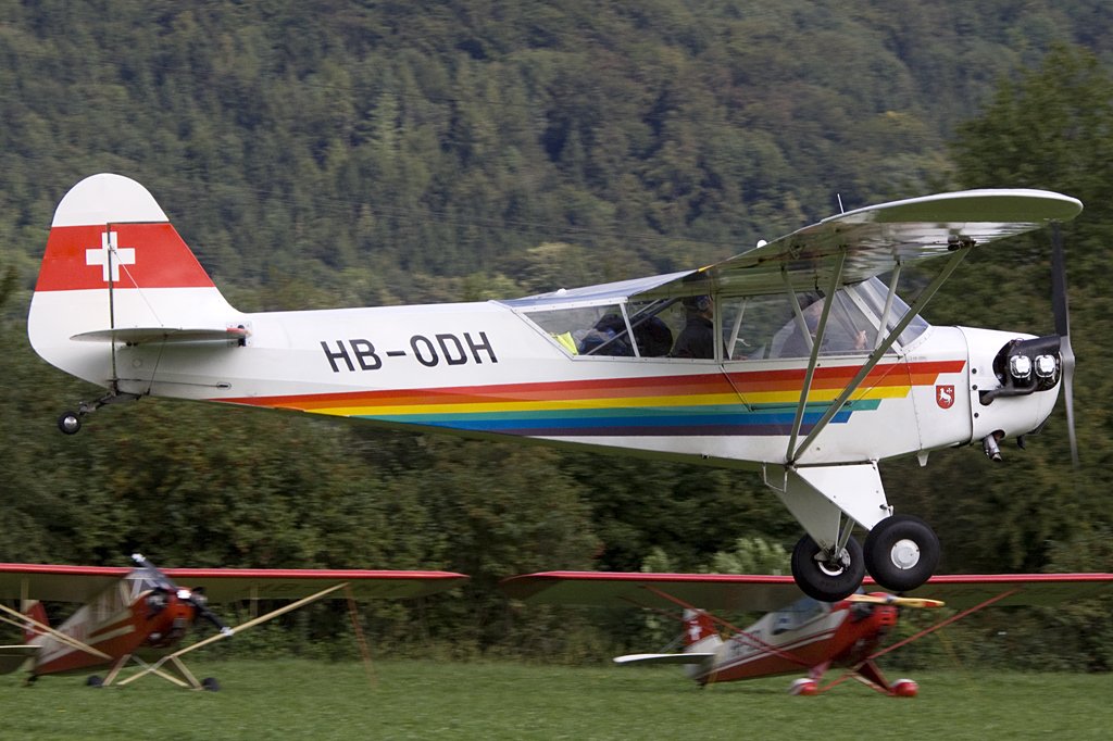 Private, HB-ODH, Piper, L49 Cub, 22.08.2009, Kestenholz, Switzerland 


