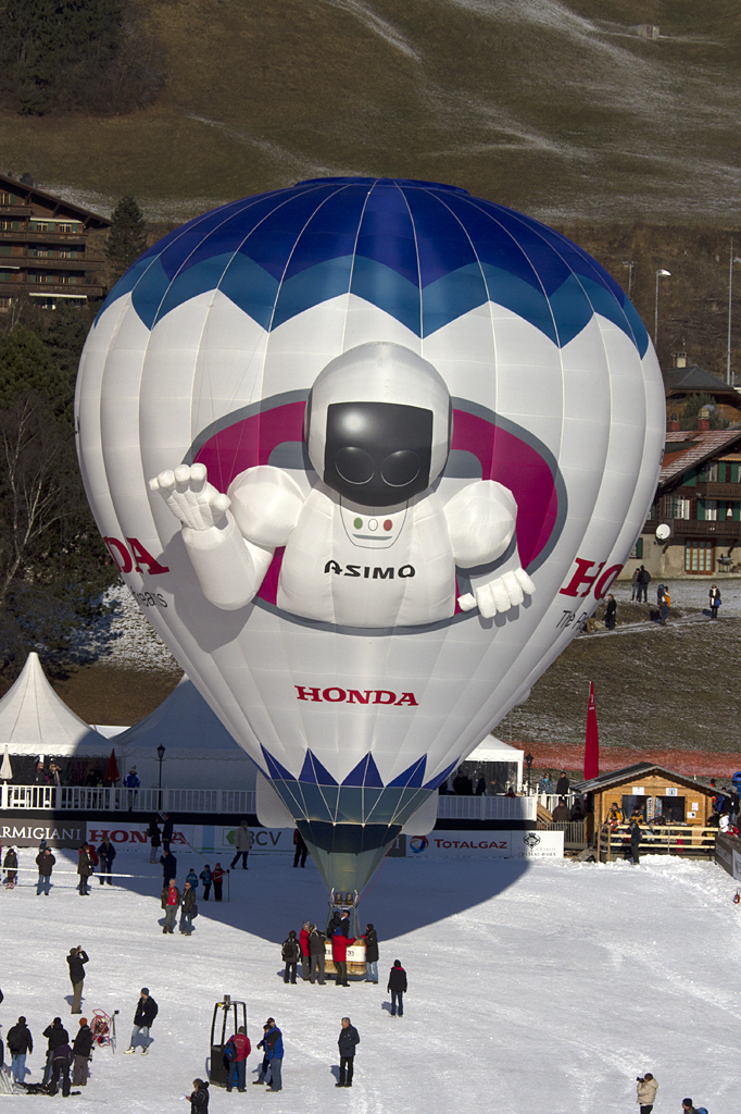 Private, HB-QLK, Cameron, Z-105, 22.01.2011, Chateau d Oex, Switzerland



