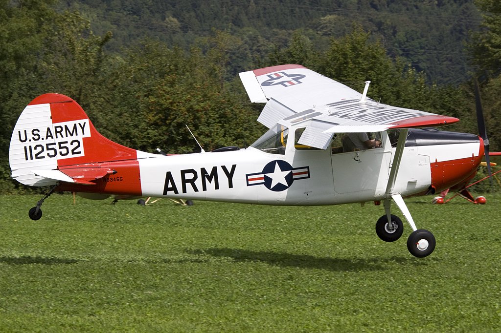 Private, N33455, Cessna, 0-1 Bird, 22.08.2009, Kestenholz, Switzerland 

