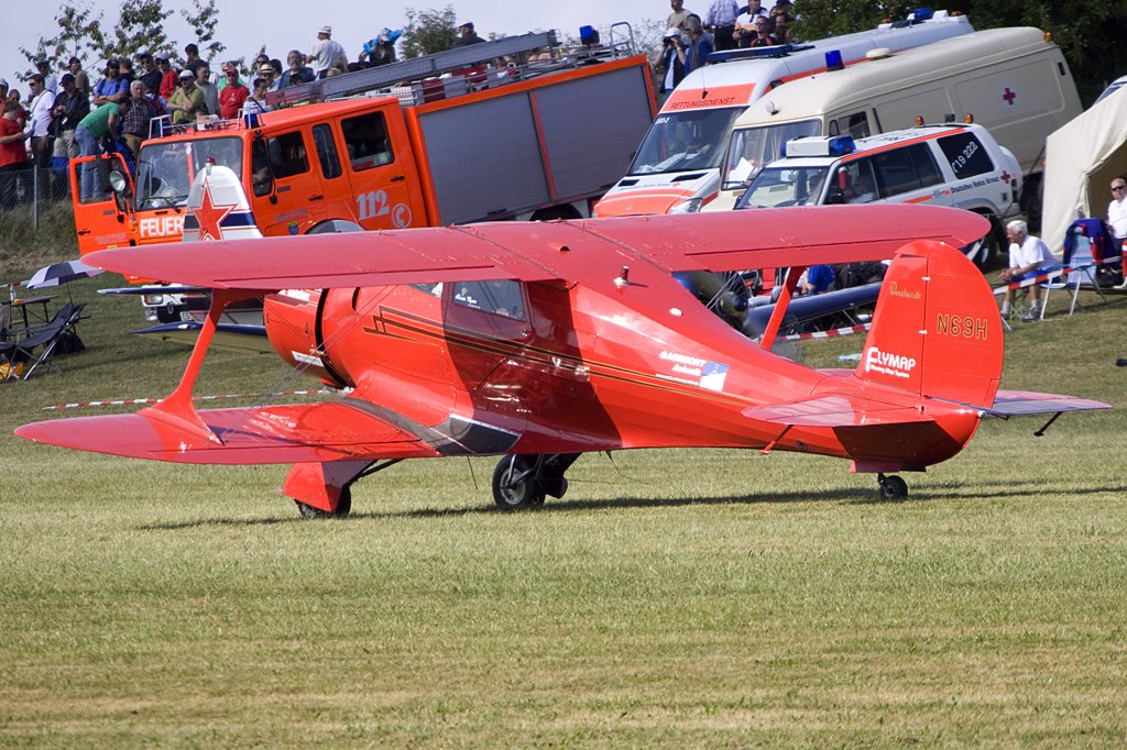 Private, N69H, Beechcraft, D-17S Staggerwing, 06.09.2009, EDST, Hahnweide, Germany 

