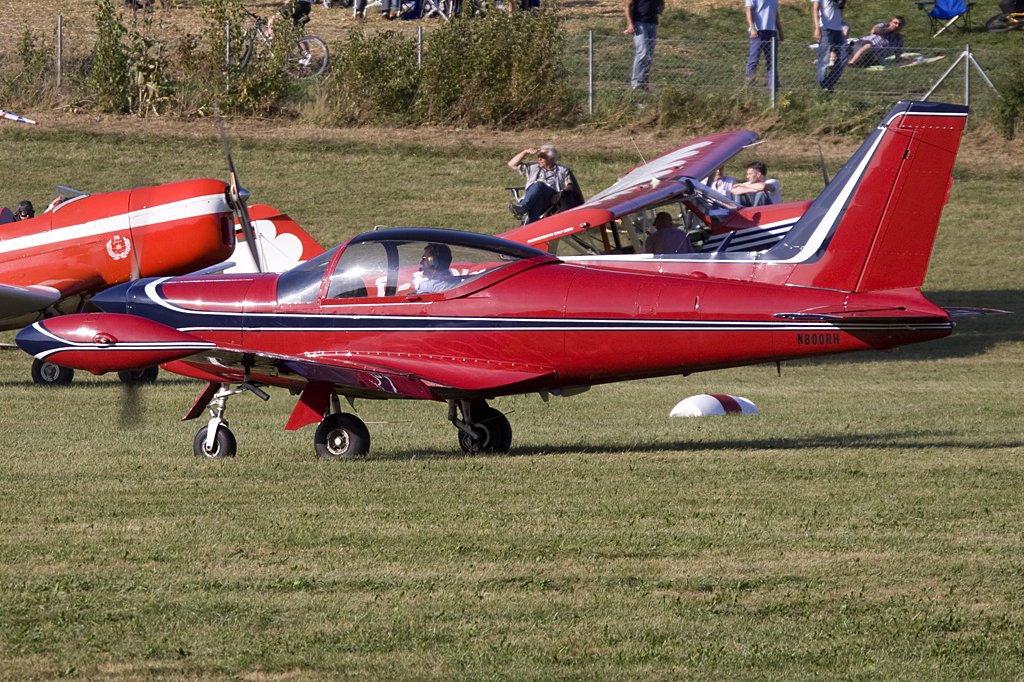 Private, N800RH, Siat-Marchetti, SF-260, 06.09.2009, EDST, Hahnweide, Germany 

