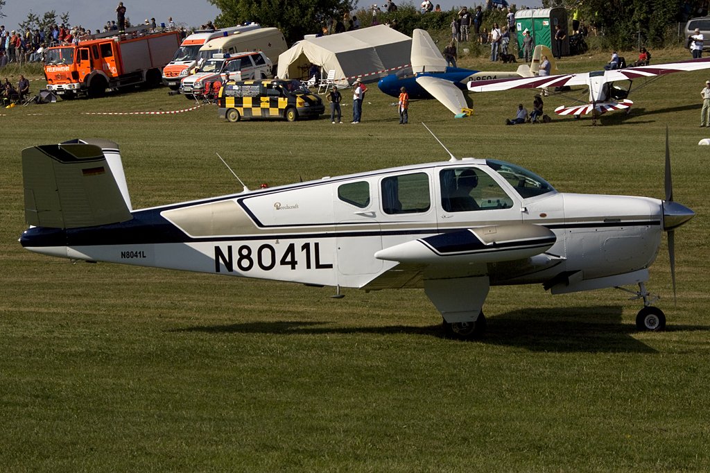 Private, N8041L, Beech, 35 Bonanza, 06.09.2009, EDST, Hahnweide, Germany 

