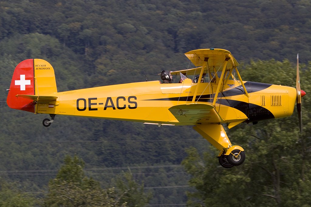 Private, OE-ACS, Buecker, 131PA Jungmann, 22.08.2009, Kestenholz, Switzerland 

