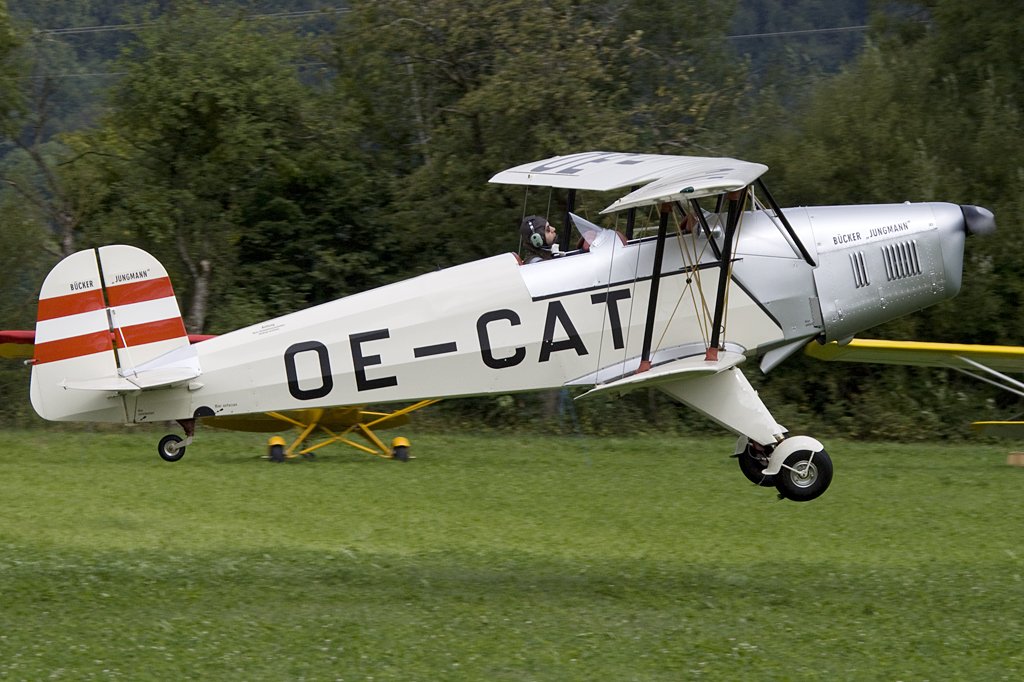 Private, OE-CAT, Buecker, 131PA Jungmann, 22.08.2009, Kestenholz, Switzerland

