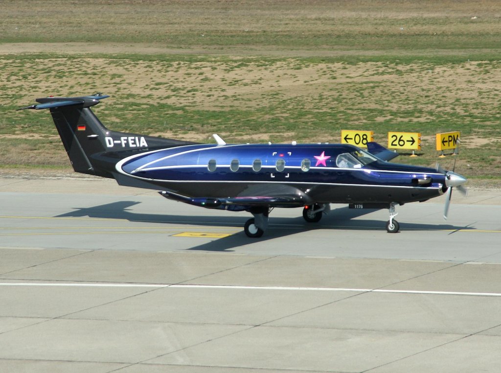 Private Pilatus PC-12/47E D-FIEA am 02.04.2010 auf dem Flughafen Berlin-Tegel