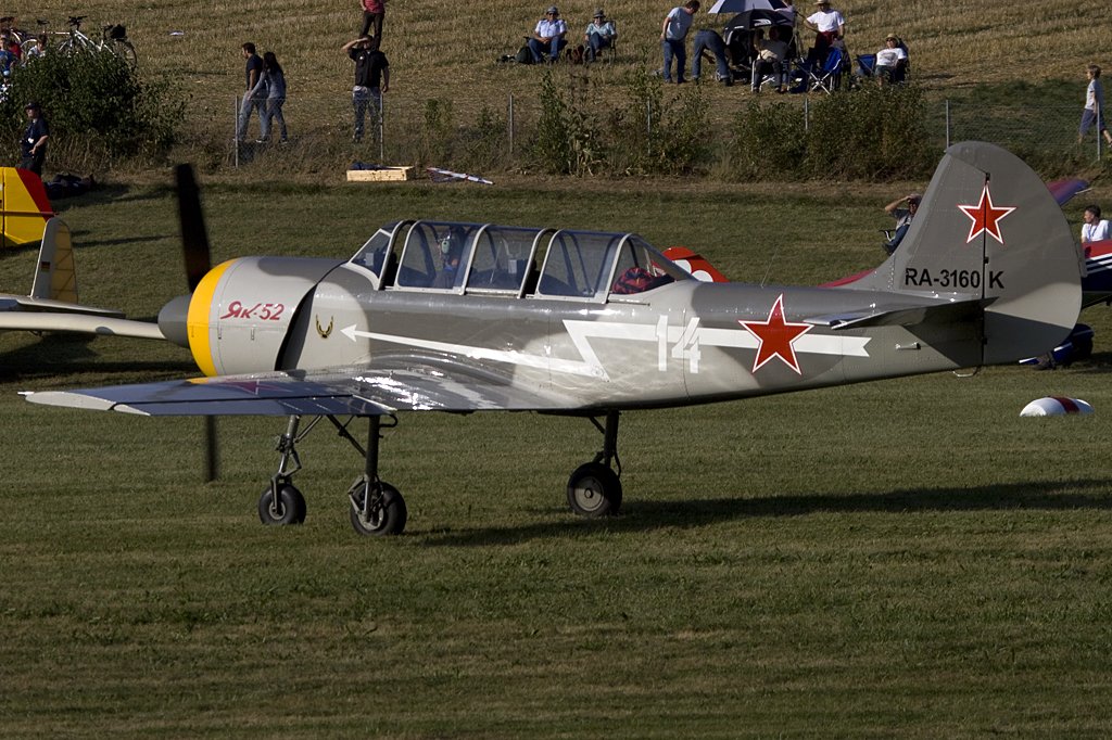 Private, RA-3160K, Yakovlev, Yak-52, 06.09.2009, EDST, Hahnweide, Germany

