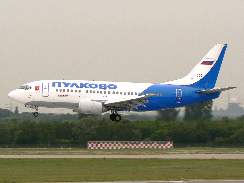 Pulkovo / Rossiya B737-500 EI-CDG im Anflug auf 23L in DUS / EDDL / Düsseldorf am 13.05.2007