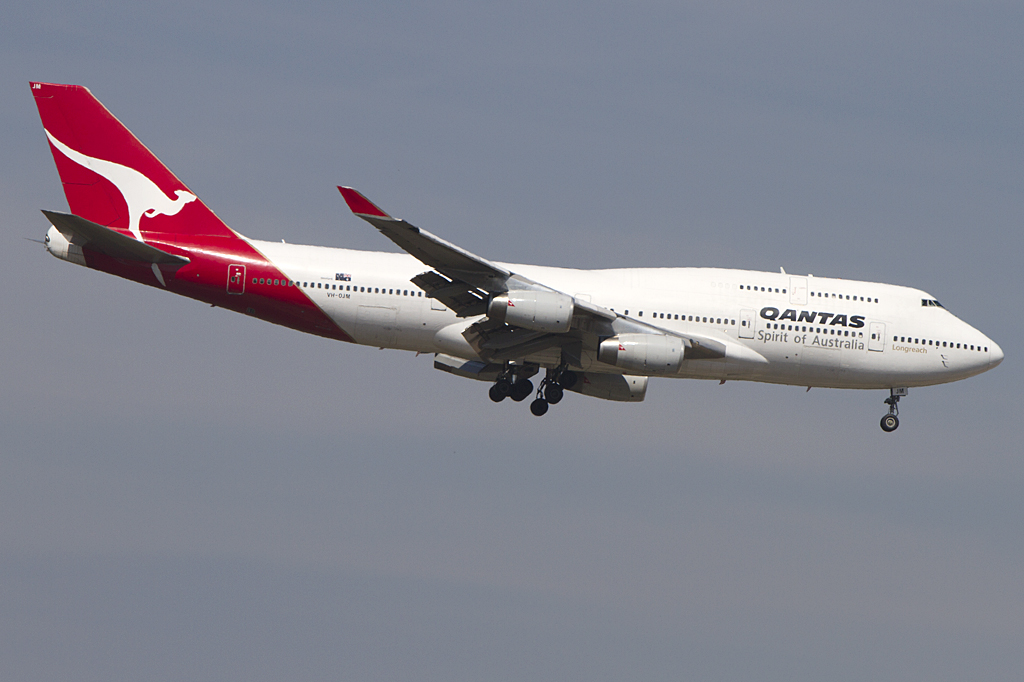 Qantas, VH-OJM, Boeing, B747-438, 24.04.2010, FRA, Frankfurt, Germany 


