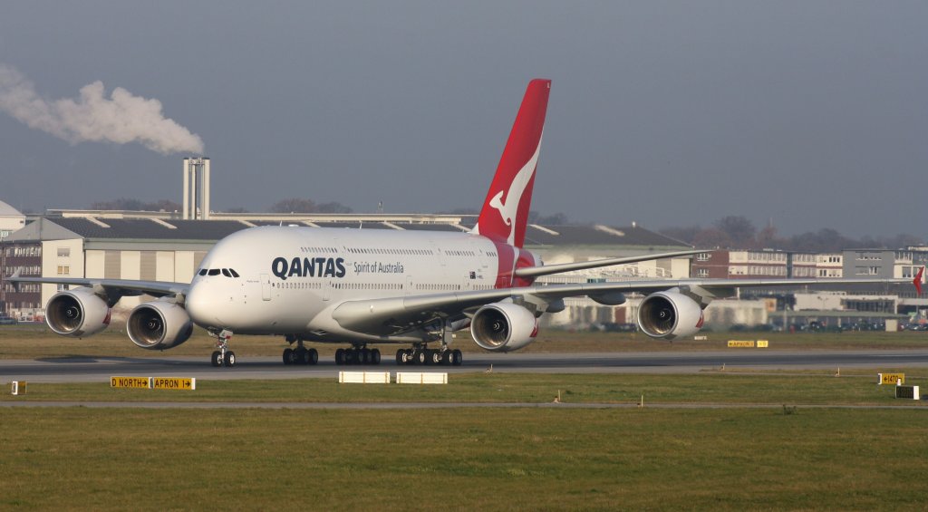 Qantas,F-WWSL (c/n 0074),Airbus A380-842,23.11.2011,XFW-EDHI,Hamburg-Finkenwerder,Germany