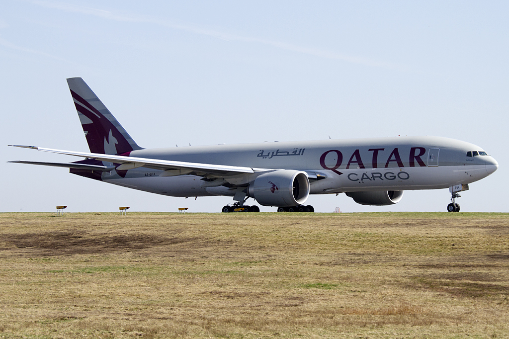 Qatar Airways Cargo, A7-BFA, Boeing, B777-FDZ, 02.04.2011, HHN, Hahn, Germany



