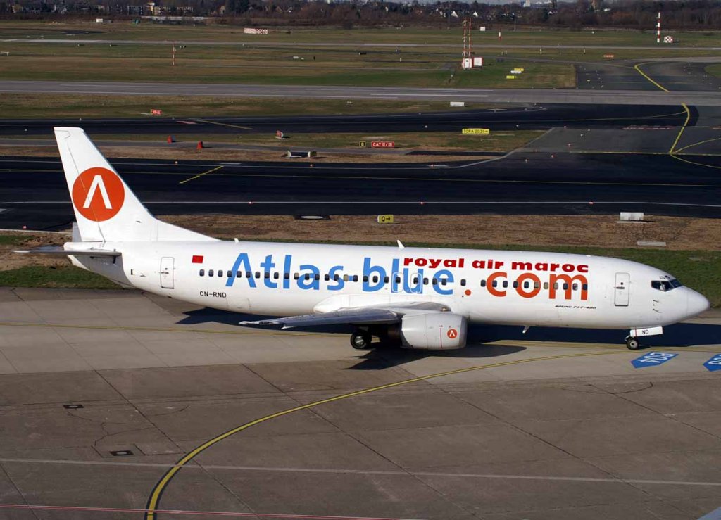Royal Air Maroc, CN-RND, Boeing 737-400 wl (Atlas blue.com), 2008.02.09, DUS, Dsseldorf, Germany