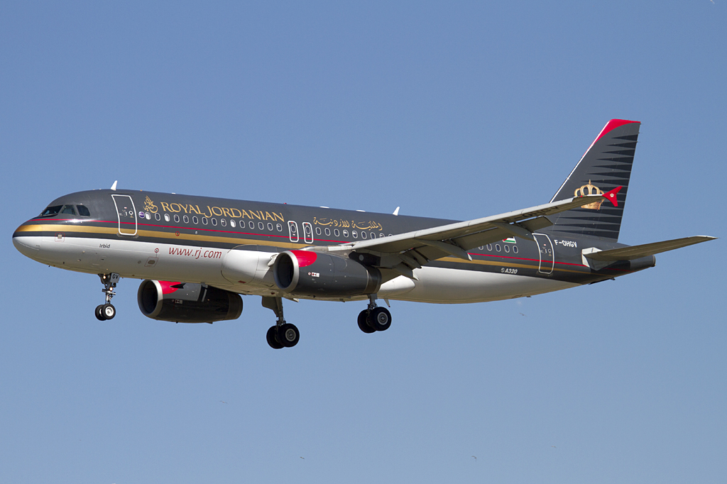 Royal Jordanian Airline, F-OHGV, Airbus, A320-232, 19.09.2010, BCN, Barcelona, Spain 



