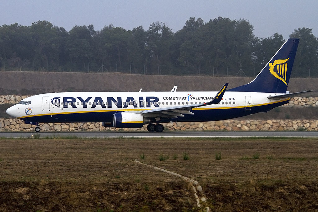 Ryanair, EI-DYK, Boeing, B737-8AS, 09.09.2012, GRO, Girona, Spain



