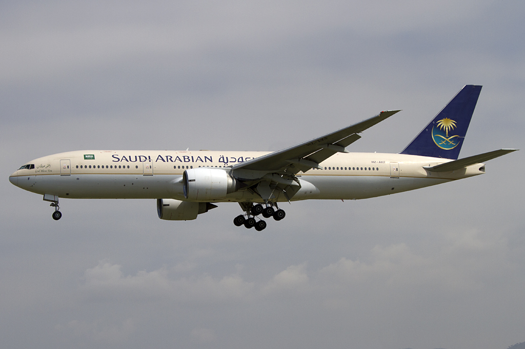 Saudi Arabian Airlines, HZ-AKF, Boeing, B777-268ER, 18.06.2011, BCN, Barcelona, Spain 



