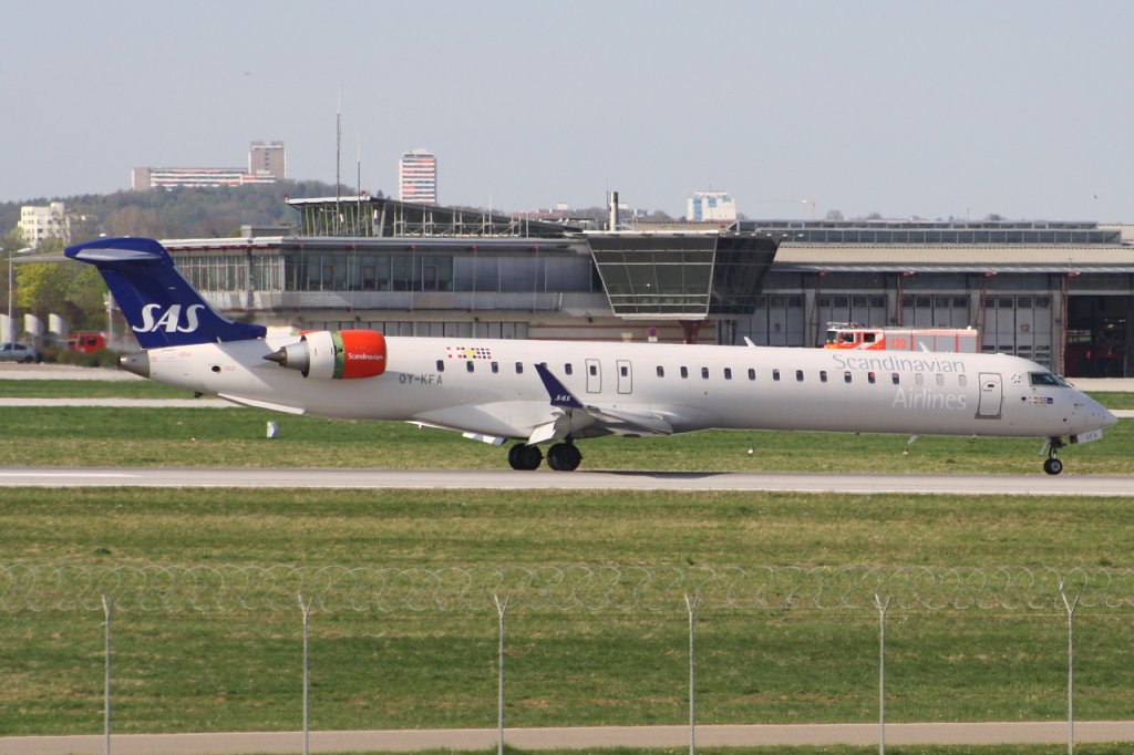 Scandinavian Airlines (SAS) 
Canadair Regional Jet CRJ900 
OY-KFA 
STR Stuttgart [Echterdingen], Germany
09.04.11