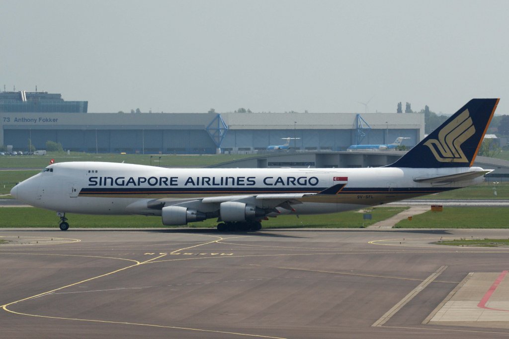 Singapore Airlines Cargo, 9V-SFL, Boeing, 747-400 F, 25.05.2012, AMS-EHAM, Amsterdam (Schiphol), Niederlande