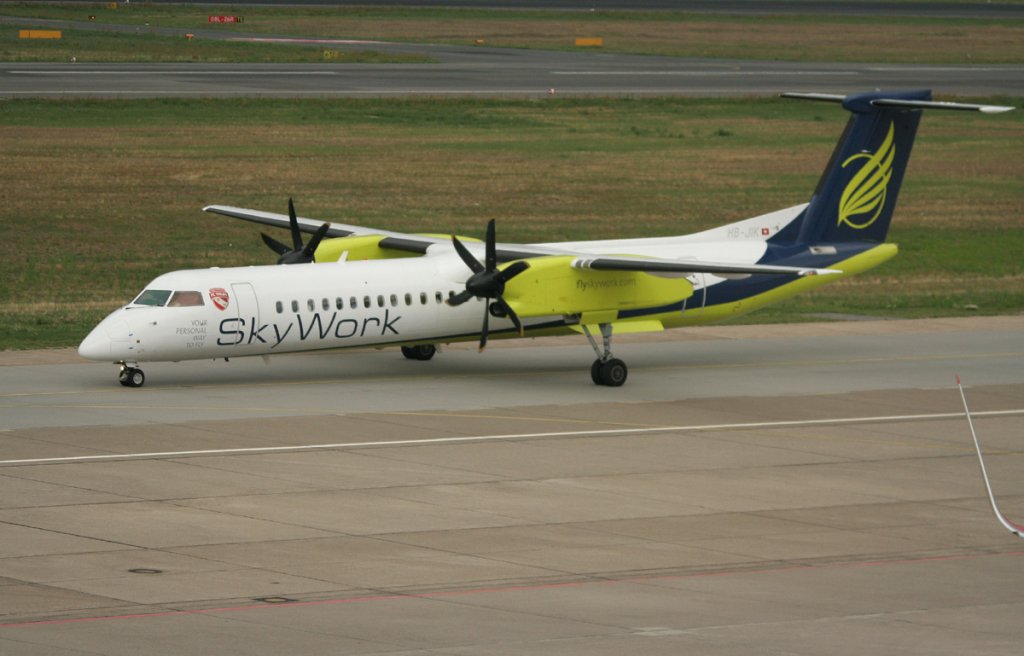 Sky Work Airlines De Havilland Canada DHC-8-402Q HB-JIK am 03.07.2012 auf dem Flughafen Berlin-Tegel