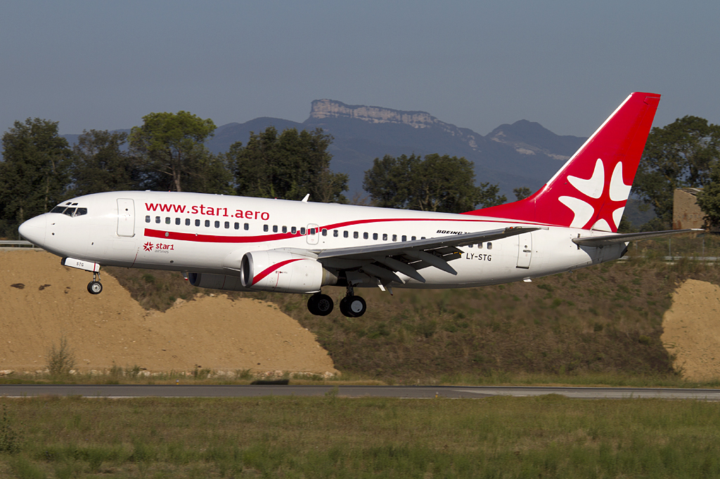 Star1 Airlines, LY-STG, Boeing, B737-73A, 12.09.2010, GRO, Girona, Spain 




