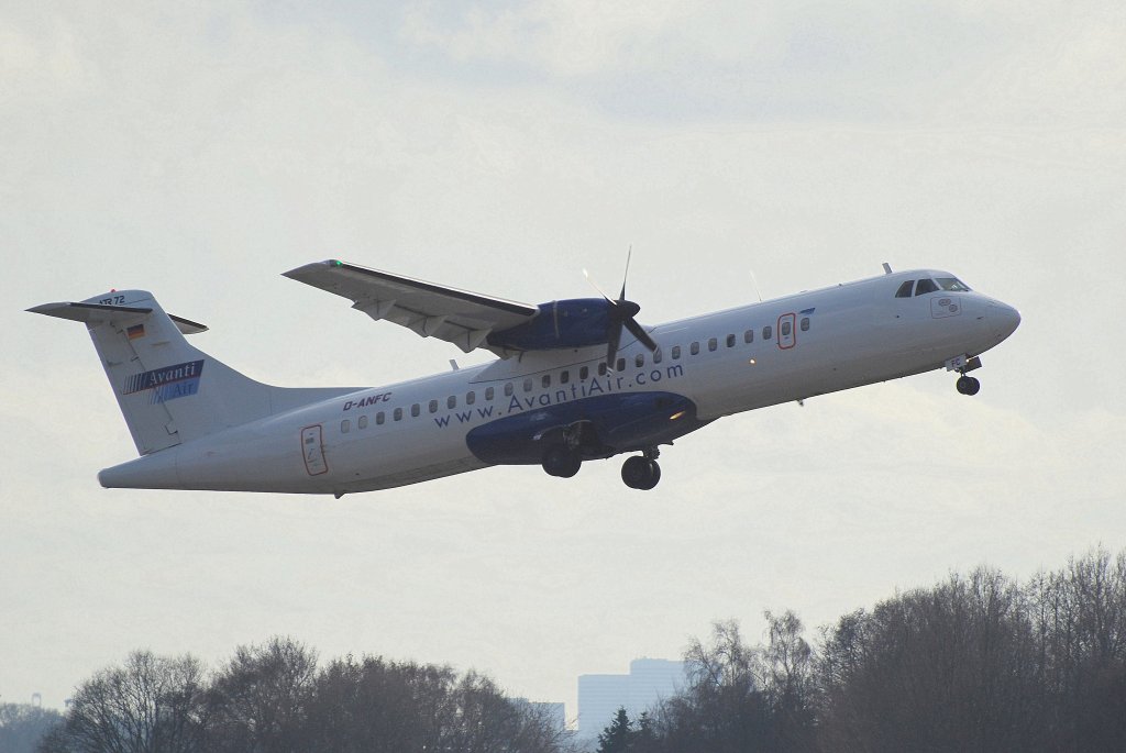Start der Avanti Air ATR 72 D-ANFC in Hamburg Fuhlsbttel am 21.03.10